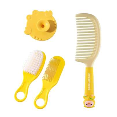 4pcs Baby Hair Brush Set, Suitable For All Hair Types, Durable ABS Handle, Newborn Head Care Brush Set, Can Be Used For Styling