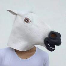 1个棕色动物恶作剧面具，新颖乳胶面具，角色扮演服装道具，万圣节派对、化装舞会必备 - 多色 - 查看 6