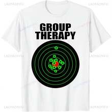 New Arrival GROUP THERAPY TARGET T-Shirt Casual Fashion Loose Harajuku Hip Hop Men's Short Sleeve T-Shirt Hipster Women's T-Shirt - 款式 - 查看 1