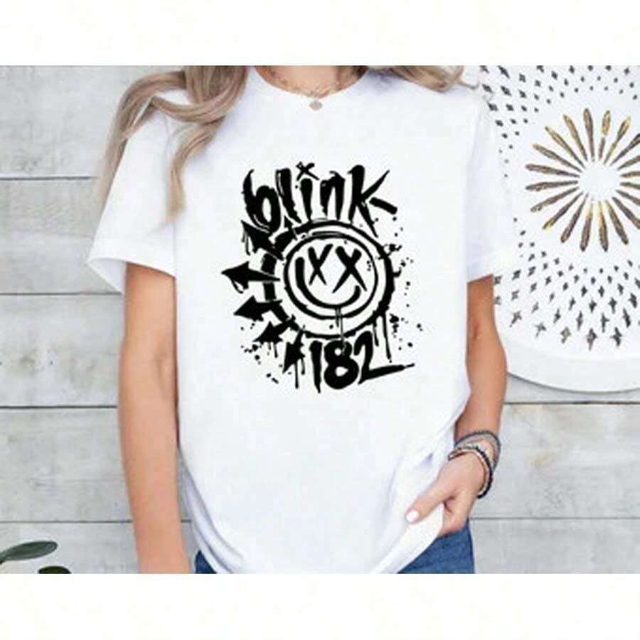 Camiseta de manga corta 2024 Blink 182, Camiseta Blink 182 One More Time, Ropa para adolescentes y niñas, Camisetas para niños y niñas, Ropa para niñas jóvenes, Conjuntos familiares a juego, Ropa de anime, Regalo para niños y niñas, 100% algodón. - Blanco - Ver 1