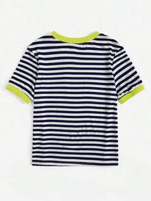 Camiseta ringer de rayas con bolsillo - Multicolor - Ver 2