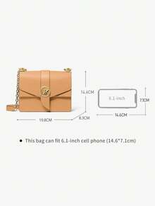 Michael Kors MK Greenwich Flap Bag Small Baguette Purses For Women Crossbody Bag And Shoulder Bag - Brown - View 7