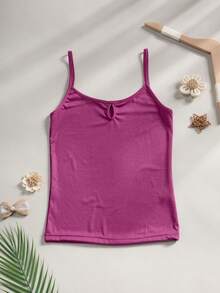 CELILIN Camiseta de tirantes 2 en 1 para mujer, vestido interior versátil, camiseta interior transpirable y ajustada para ir al trabajo y citas - Rosa Fucsia - Ver 6