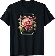 Camiseta versátil para el día a díaVintage Botanical Elegance: Floral And Nature-Inspired Art T-Shirt,camisetas de Pascua para bebés niñas,Ropa de verano,Láminas de anime,Ropa de apoyo esencial para la Copa del Mundo,Camisetas con diseños gráficos para niños pequeños, aptas para el uso diario,Camiseta de hombre - Negro - Ver 1