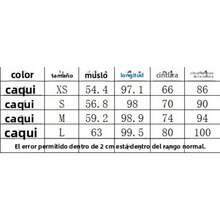 Pantalones anchos de pierna con rayas color crema para mujer, cordón, abertura, adelgazantes, pantalones casuales milagrosos - Caqui - Ver 6