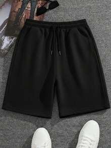 2pcs/Set Men's Casual Knit Sports Shorts - Soft Drawstring Athletic Shorts Summer - Multicolor - View 3