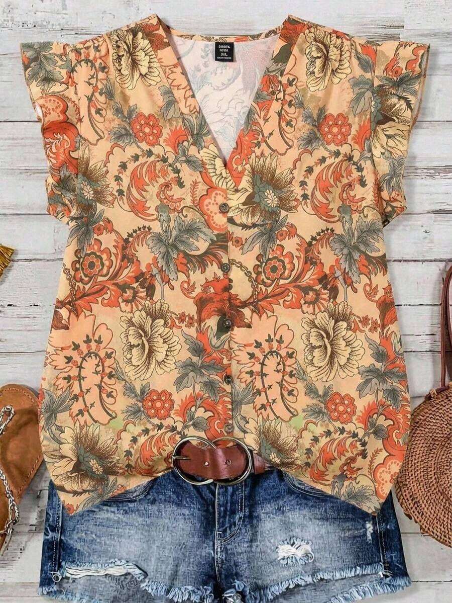 Camisa de mujer, conjuntos de verano para mujer, atuendos de vacaciones, blusas para salir, atuendos de concierto de country para mujer, blusas de verano lindas, atuendos para salir, atuendos de country para mujer, blusas para salir - Multicolor 6 - Ver 1