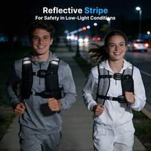 LOVEWE 12 Lbs Weighted Vest For Men & Women - With Reflective Strips, Ideal For Workout, Strength Training & Running - Black - View 5