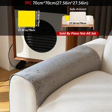 1PC Chenille Minimalist Solid Color Sofa Cover, Skin-Friendly Slipcover, New Home Decor Sofa Blanket, Universal For All Seasons, Anti-Slip. - Multicolor - View 21