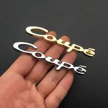 3D金属跑车标志贴纸 - 徽章贴花，适用于后备箱、挡泥板和车身侧面，是大多数车型汽车外观装饰配件。 - A - 查看 1