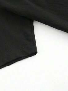 Camisetas de manga corta para mujer, cuello redondo, 100% algodón, camiseta moderna con estampado de letras y dibujos animados, camiseta de cuello redondo para mujer, diseño sencillo, cómoda y transpirable, esencial y versátil, adecuada para el ocio diario, muestra un estilo natural y elegante, entrega local. - Negro - Ver 4