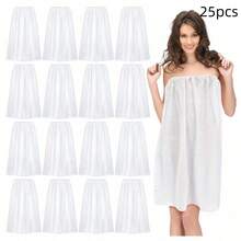 5pcs/Set Jubah Mandi Sekali Pakai dari Kain Non-Woven yang Dapat Diatur Ukurannya, Cocok untuk Wanita, Sauna, Salon Kecantikan - Hitam - hitam - View 16