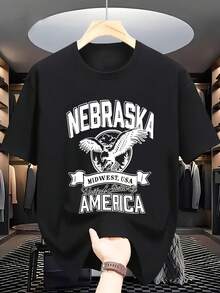 Camiseta corta para hombre con estampado de inspiración asiática en blanco y negro, diseño de kanji coreano (hangul) para climas cálidos, versátil para atuendos de estilo coreano, con transferencia de calor, estilo casual, urbano, hip hop, para uso diario, fitness, deportes, correr, pesca, vacaciones, camiseta Y2K para hombre y mujer. Una camiseta de manga corta adecuada para el hogar, uso diario, fiestas y viajes, perfecta como regalo para amigos o familiares. - Negro - Ver 6