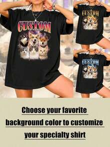 Camisa oversize, camiseta de rap pirata personalizada de estilo Y2K, camiseta retro personalizada de los 90, camiseta de regalo divertida, regalo para mi pareja, top vintage con foto de pareja, camiseta personalizada de novia/novio, regalo para ella, disfraz de Bella, regalos ideales para ella, familia, amigos, niñas de color rosa para el Día de la Madre, para el Día de la Juventud, para vacaciones, ornamental, perro, único, personalizado, regalos ideales para ella, familia, amigos, niñas de color rosa, para vacaciones, para aniversarios, tops personalizados para mujeres, pre-otoño, ropa de mujer, otoño elegante, utilitario elegante, nuevo estilo de mujer para el otoño, estampado gráfico, ropa casual de verano negro - Negro - Ver 3