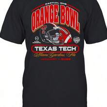 Texas Tech Red January 1st 2026 Capital One Orange Bowl Shirt - Black - View 1