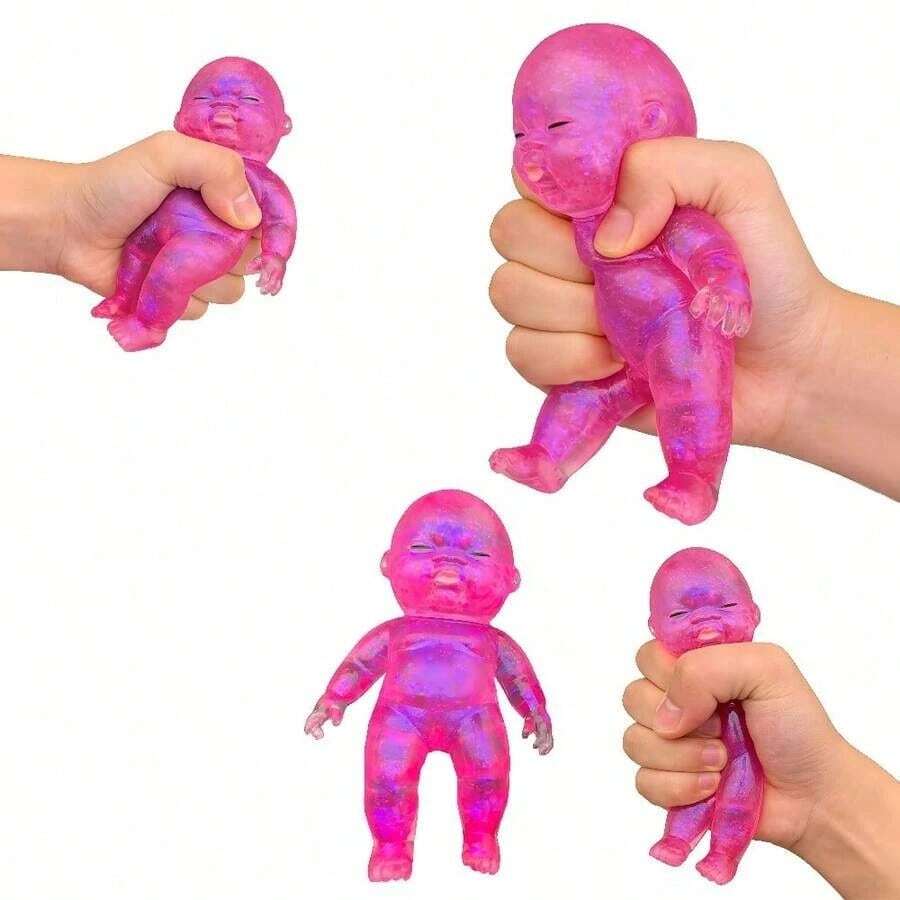 New Glitter Crystal Duck Shaped Squeeze And Release Toys, Slow Rebound Release Toys, Casual Holiday Gifts, High Aesthetic Dopamine Colors- Soft And Slow Back,Sticky Stress Relief Toy,Cute Stuff,Travel Portable Fidget Squeeze Toys,Squishy,Perfect For All Ages Austism,Ideal Holiday Gifts,Fun Cute Gift,Birthday Gifts,Easter Gifts,Halloween Gifts,Christmas Gifts,Christmas Stocking Fillers,Party Bag Fillers( Random Color) - Hồng - Xem 1