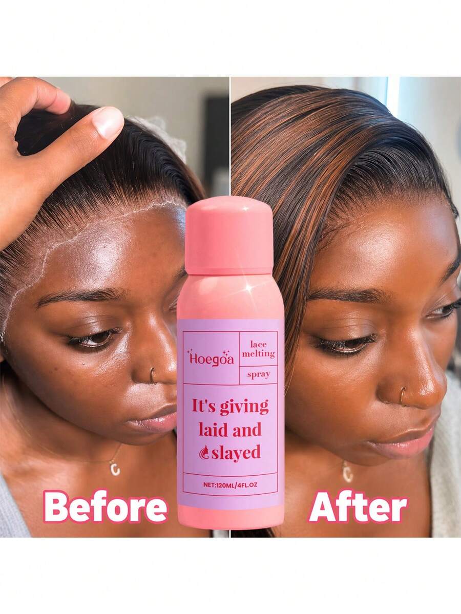Lace Melting Spray For Wigs | Invisible Lace Bond, Strong Hold & Fast Drying, Lightweight Non-Greasy Formula, No Flaky Residue, Wig Adhesive Holding Spray For Lace Fronts & Hair Extensions