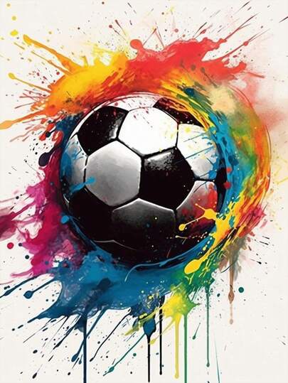 1pc DIY Diamond Painting - Soccer Sports Home Decor, Full Drill, 30*40cm/40x50cm