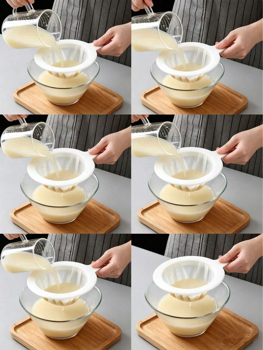 6pcs/Set Coffee/Soy Milk Residue Filter Screen, 200 Mesh Household Juicer Filter, Separation Filter Screen - Multicolor - View 1