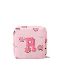 Sanitary Pad Storage Bag, Letter Pattern Sanitary Pad Storage Bag, Portable Makeup Lipstick Bag, School Supply Storage Bag, Can Be Used To Store Sanitary Pads, Liners, Cosmetics, Essential For Women On The Go - Multicolor - View 31
