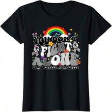 1 Piece Funny T-Shirt With The Print "You Done Messed Up AA-Ron" For All Seasons, Made Of Cotton, With A Single-Sided Print, Round Neck And Short Sleeves, 180g, 100% Cotton, The Designs Are Printed. Unisex. - 顏色 8 - 查看 7
