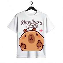 Tops para mujerAdorables s con la Cara de Kapi Bala, Perfectas para Sesiones de Fotos de Viaje, ¡Muy Elegantes! - Blanco - Ver 2
