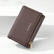 Lychee Texture Minimalist Folding Women's Wallet, Lightweight Portable ID Card Holder Coin Purse All-In-One Small Wallet - Multicolor - View 8