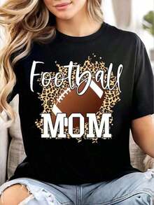 Women's Baseball Mom T-Shirts, Unisex Style, Funny Graphic Tees, Crew Neck, Loose And Casual - Tayzi RY08 - Black02 - 查看 7