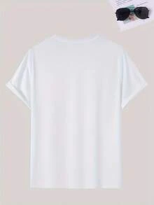 Men's  Printed Short-Sleeved T-Shirt, Ideal For Summer, Featuring Benedictine Elements, Suitable For Fathers, Husbands, Grandfathers - Available In Sizes S-2XL, Perfect As A Father's Day Gift, Ideal For Casual Daily Wear And Outdoor Activities. - 白色 - 查看 4