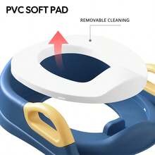 1pc Children's Toilet Trainer, Toddler Potty Seat With Step Stool, Suitable For Daily Use - Multicolor - View 9