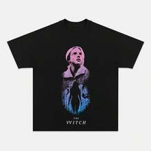 Camiseta de película de terror para hombre y mujer, camiseta Retro negra con gráfico de Phillip Film, camiseta de manga corta de algodón, ropa de calle - forma - Ver 1