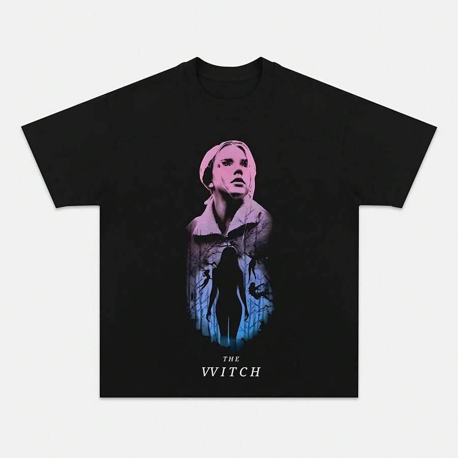 Camiseta de película de terror para hombre y mujer, camiseta Retro negra con gráfico de Phillip Film, camiseta de manga corta de algodón, ropa de calle - forma - Ver 1