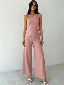 Conjunto de dos piezas para mujer para uso diario - Rosa - Ver 4