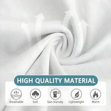 Unisex Short Sleeve T-Shirt Compatible Graphic & Print - Breathable Lightweight Round Neck Tee For Men & Women, Casual For All Seasons Comfortable For Christmas, Birthday, Valentine's Day, Halloween, Thanksgiving - & High Quality Pure Cotton T-Shirt With Minimalist Print, Soft & Breathable Fabric, Comfortable & Loose Suitable For Everyday Wear, Suitable For Casual Office Wear, Spring & Summer Daily Appearance, Stylish & Youthful Design Men's Summer T-Shirt Clothing - 白色 - 查看 4
