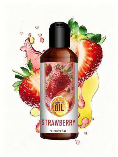 LISM 100/30ml Strawberry Fragrance Essential Oil, Aromatherapy Oil - For Candles, Soap Making, Aromatherapy, Diffusers, Home Care And Humidifiers, Suitable For Bedroom, Home Fragrance, Aromatherapy, Daily Use And Holiday Gifts