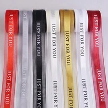 10 Yards/Roll English Foil Print Tulle Polyester Ribbon 1 Inch Wide, Colorful Packaging Decoration Ribbon For Flowers, Birthday Party, Cake Gift Box, Scrapbooking - English Mesh Ribbon - View 7
