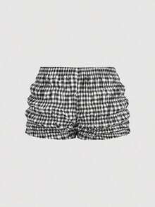 MOD Conjunto de 2 piezas de top sin mangas y shorts con estampado de lunares en contraste para mujer - Blanco y Negro - Ver 7