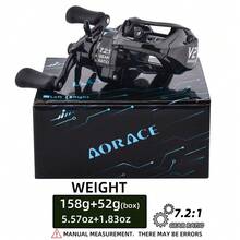 7.3:1 Gear Ratio Water Drop Wheel, Semi-Ceramic Bearings, Carbon Fiber Drag Washers, Dual Bearing System - Multicolor - View 10