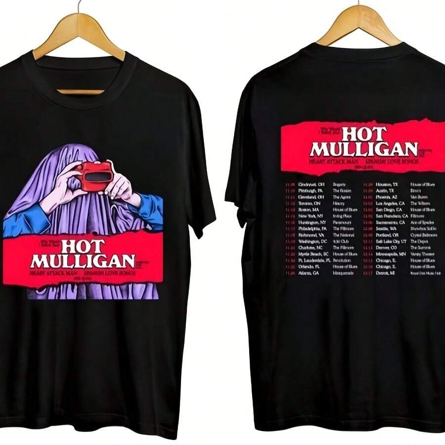 Hot Mulligan - Why Would I Watch Tour 2023 Shirt - Black - View 1