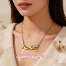 Personalized Spider Web Pendant Necklace, Can Be Engraved With Name/Letters/Text - Vintage Plaque Jewelry, Suitable For Daily Wear By Women, Elegant Gift, Suitable For Halloween, Christmas, Birthdays, And Year-Round Gifting Occasionsv - Multicolor - View 2