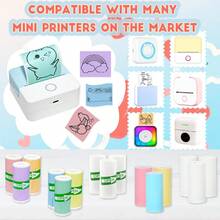 Bộ giấy in nhiệt mini: Giấy in có keo dính và không keo, tương thích với máy in T02/M02/M02S, giấy dán trang trí đẹp mắt dùng cho ảnh, sổ tay tự làm, ghi chú học tập và album ảnh. - Xem 2