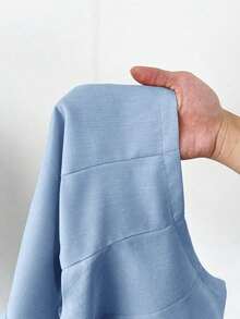 Chaleco delgado de un solo pecho de unicolor para mujer - Azul - Ver 6