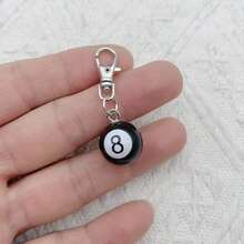 Bộ 3/6 móc khóa bi-a đen số 8, móc khóa cặp sách và túi xách, rất phù hợp cho người đam mê bi-a, móc khóa mặt dây chuyền thời trang. - Nhiều màu - Xem 6