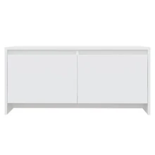 vidaXL Couchtisch Weiß 90x50x41,5 cm Holzwerkstoff Wohnzimmer, Arbeitszimmer, Café, Garten, Poolbereich, Strand, Couchtisch, Beistelltisch, einfach zu montieren, Wohnaccessoires für Möbel. - Weiss - Übersicht 4