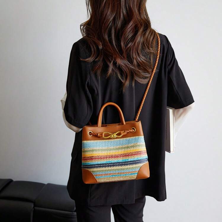 BV Bottega Small Andiamo Bolso de mujer tejido a mano de cuero genuinoBolsodebolso de manotipocuboconpatróntejidoparamujer,bolsodemarca,elegantebolsodemanoparaseñorabolsaderegaloexquisita,bolsodebolso de manodelujoparamujer,bolsocruzadodemodaparamujer,adecuadoparachicas,estudiantesnivel universitariodamasdeoficina,madresdemedianaedadparausodiario,comprasoficina,clase,reuniones,citas,actividadesalairelibretambiénunregaloidealparaBolso bandolera nuevo para mujer, bolso de paja tejido, bolso de hombro de gran capacidad de moda coreana, bolso de playa de alta gama. - Tejido de paja blanca - Añade 4
