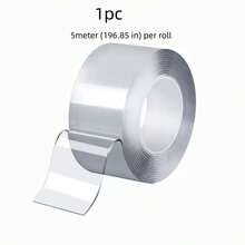 1pc Clear Heavy Duty Double Sided Tape Thick Acrylic Removable Nano Tape Sticky Rolls Magic Mounting Tape For Wall Stickers Kitchen Home Decor Spring Home Decor - A - View 12