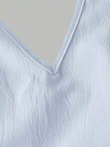 YHHSHEIN MOD Vestido largo con corbata de cuello de unicolor y estilo minimalista para mujer, uso casual diarioYHH - Azul - Ver 5