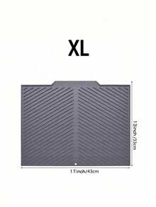Tapis de séchage en silicone avec bord extra large - Tapis de drainage pour plan de travail de cuisine antidérapant pour assiettes, bols, ustensiles | Égouttoir flexible résistant aux odeurs - B - Voir 14