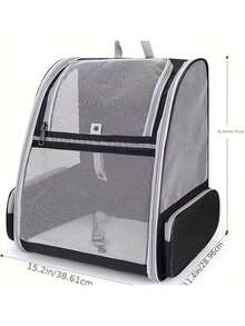 Breathable Mesh Dual-Shoulder Pet Carrier Backpack-Portable Travel Bag For Cats Foldable Design, With Free Small Blanket, Ideal For Carrying Pets During Outdoor Travel - Multicolor - View 14
