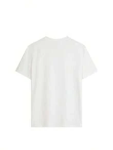 Women's Short-Sleeved T-Shirt, Round Neck, Loose Fit, Casual And Versatile, New CEMENTO CRUZ AZUL Print, Ideal As A Base Layer, Soft Fabric With Good Drape - 白色-2 - 查看 4